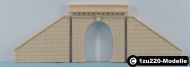 Art-Nr. 30001 - Eingleisiges Tunnelportal "Gemünden" mit zwei Stützmauern - beige
