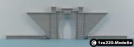 Art-Nr. 30002 - Eingleisiges Tunnelportal "Weißenborn 1905" mit zwei Stützmauern - grau